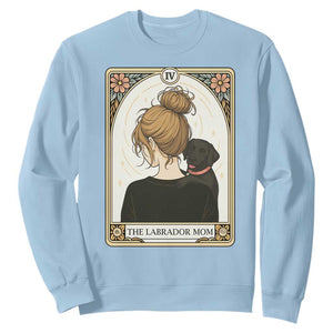 Black Labrador Mom Sweatshirt Funny Tarot Card Dog Lover Gift TS12 Light Blue Print Your Wear
