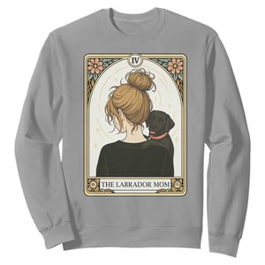 Black Labrador Mom Sweatshirt Funny Tarot Card Dog Lover Gift TS12 Sport Gray Print Your Wear