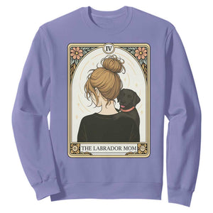Black Labrador Mom Sweatshirt Funny Tarot Card Dog Lover Gift TS12 Violet Print Your Wear