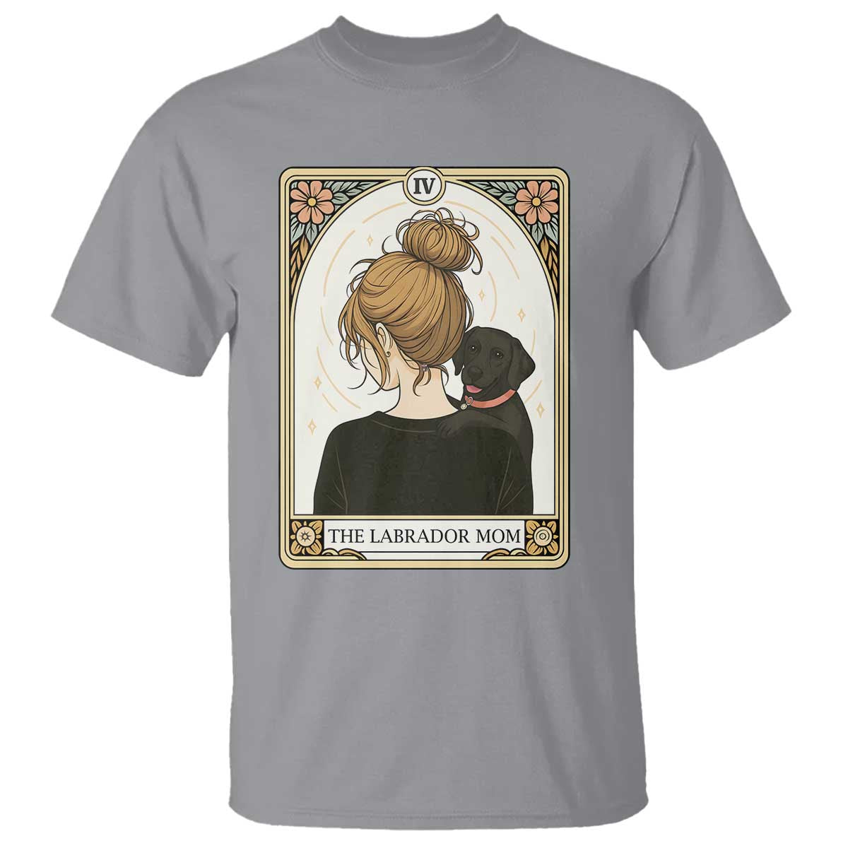 Black Labrador Mom T Shirt Funny Tarot Card Dog Lover Gift TS12 Sport Gray Print Your Wear