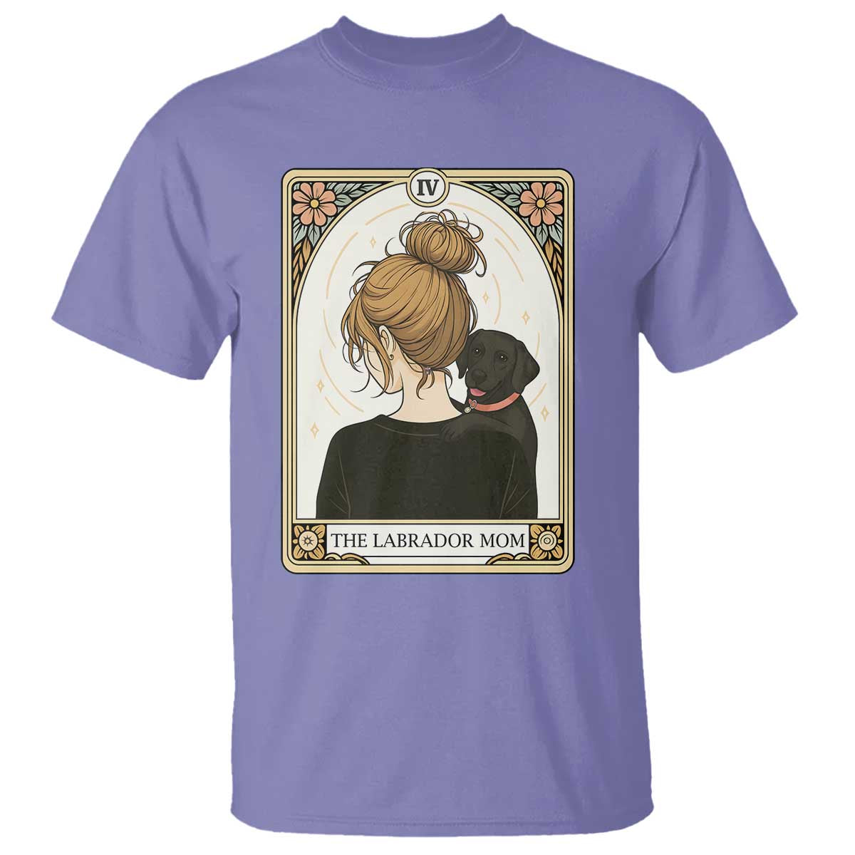 Black Labrador Mom T Shirt Funny Tarot Card Dog Lover Gift TS12 Violet Print Your Wear