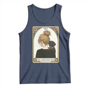 Black Labrador Mom Tank Top Funny Tarot Card Dog Lover Gift TS12 Navy Print Your Wear