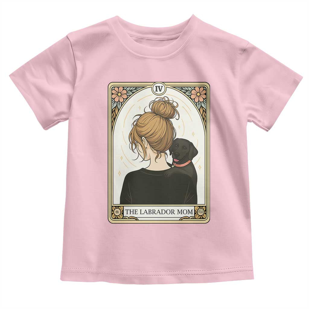 Black Labrador Mom Toddler T Shirt Funny Tarot Card Dog Lover Gift TS12 Light Pink Print Your Wear