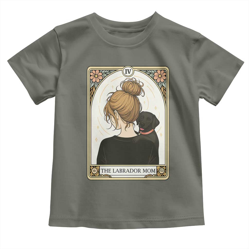 Black Labrador Mom Toddler T Shirt Funny Tarot Card Dog Lover Gift TS12 Military Green Print Your Wear