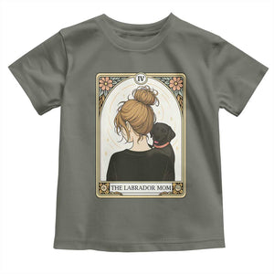 Black Labrador Mom Toddler T Shirt Funny Tarot Card Dog Lover Gift TS12 Military Green Print Your Wear