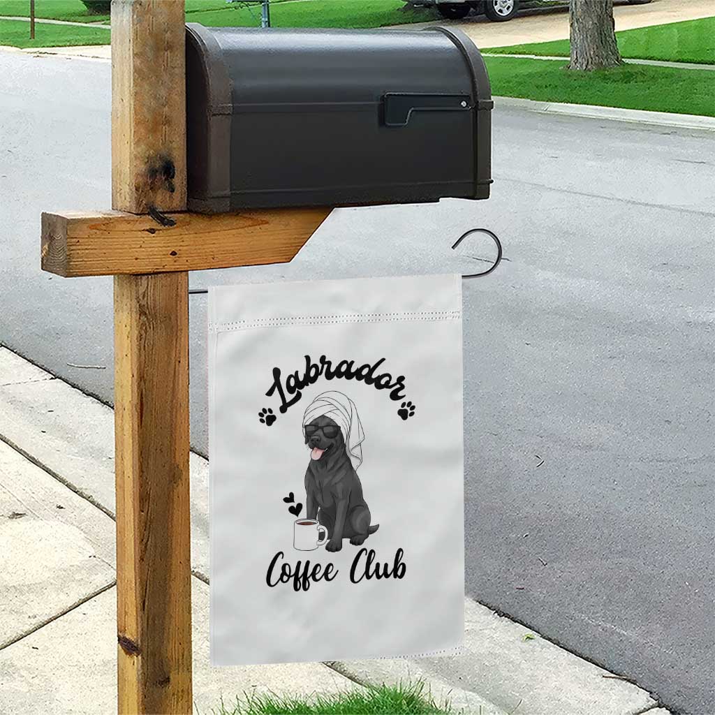 Labrador Coffee Club Garden Flag Funny Dog Lover Gift TS12 Print Your Wear