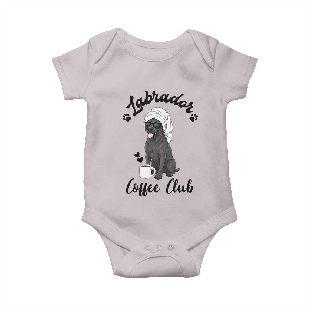 Labrador Coffee Club Baby Onesie Funny Dog Lover Gift TS12 Ice Gray Print Your Wear