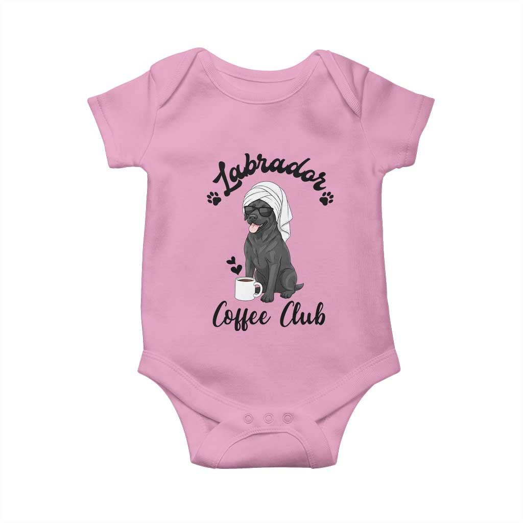 Labrador Coffee Club Baby Onesie Funny Dog Lover Gift TS12 Light Pink Print Your Wear