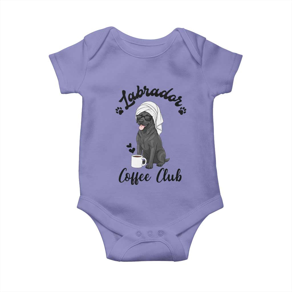 Labrador Coffee Club Baby Onesie Funny Dog Lover Gift TS12 Violet Print Your Wear