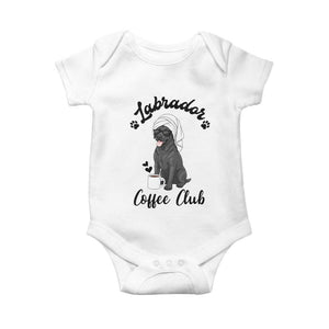 Labrador Coffee Club Baby Onesie Funny Dog Lover Gift TS12 White Print Your Wear