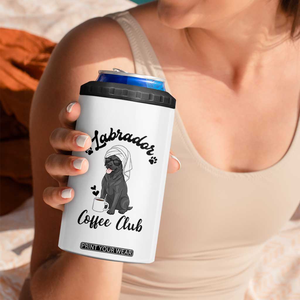 Labrador Coffee Club 4 in 1 Can Cooler Tumbler Funny Dog Lover Gift TS12 Print Your Wear