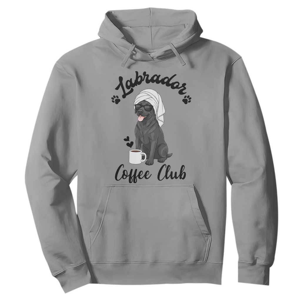 Labrador Coffee Club Hoodie Funny Dog Lover Gift TS12 Sport Gray Print Your Wear