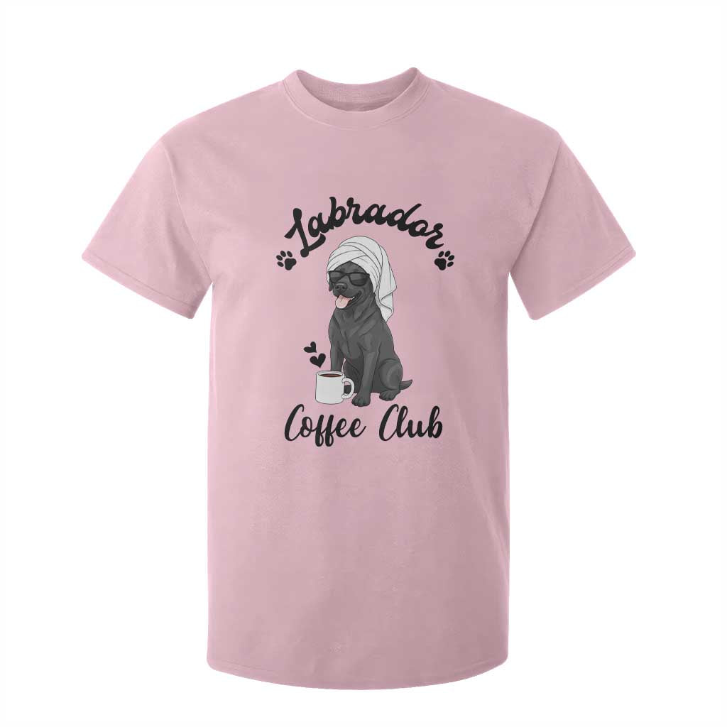 Labrador Coffee Club T Shirt For Kid Funny Dog Lover Gift TS12 Light Pink Print Your Wear