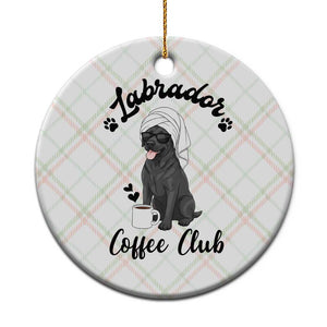 Labrador Coffee Club Ceramic Ornament Funny Dog Lover Gift TS12 1pc Christmas Plaid Print Your Wear