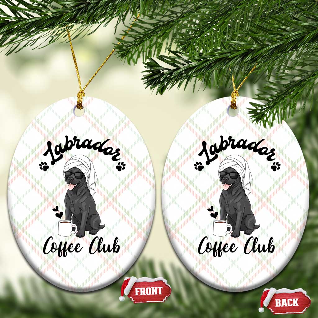 Labrador Coffee Club Ceramic Ornament Funny Dog Lover Gift TS12 Print Your Wear