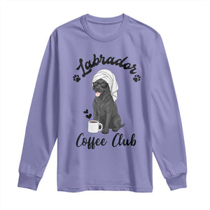 Labrador Coffee Club Long Sleeve Shirt Funny Dog Lover Gift TS12 Violet Print Your Wear