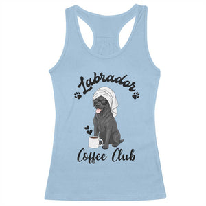 Labrador Coffee Club Racerback Tank Top Funny Dog Lover Gift TS12 Light Blue Print Your Wear