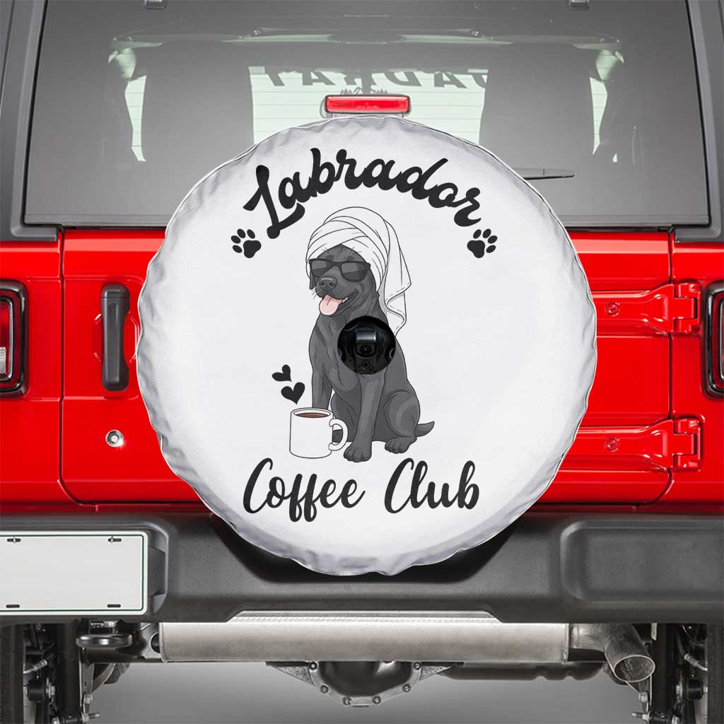 Labrador Coffee Club Spare Tire Cover Funny Dog Lover Gift TS12 White Print Your Wear