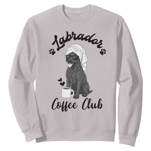 Labrador Coffee Club Sweatshirt Funny Dog Lover Gift TS12 Ice Gray Print Your Wear