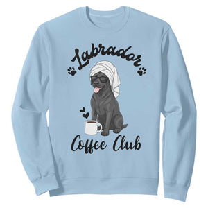 Labrador Coffee Club Sweatshirt Funny Dog Lover Gift TS12 Light Blue Print Your Wear