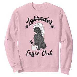 Labrador Coffee Club Sweatshirt Funny Dog Lover Gift TS12 Light Pink Print Your Wear