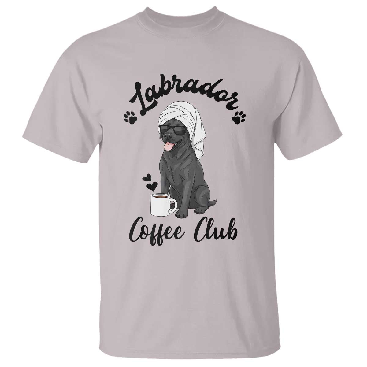 Labrador Coffee Club T Shirt Funny Dog Lover Gift TS12 Ice Gray Print Your Wear
