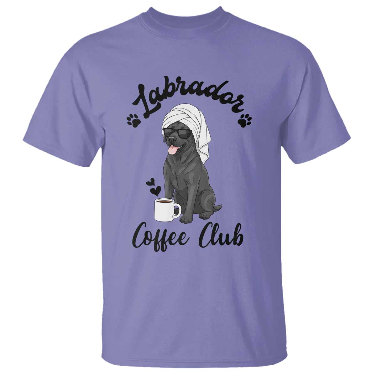 Labrador Coffee Club T Shirt Funny Dog Lover Gift TS12 Violet Print Your Wear