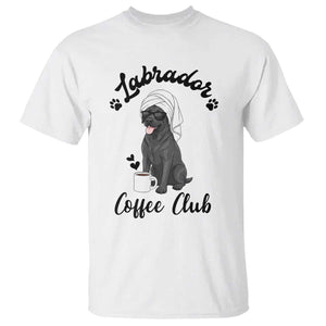 Labrador Coffee Club T Shirt Funny Dog Lover Gift TS12 White Print Your Wear