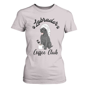 Labrador Coffee Club T Shirt For Women Funny Dog Lover Gift TS12 Ice Gray Print Your Wear