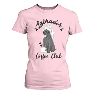 Labrador Coffee Club T Shirt For Women Funny Dog Lover Gift TS12 Light Pink Print Your Wear