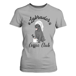 Labrador Coffee Club T Shirt For Women Funny Dog Lover Gift TS12 Sport Gray Print Your Wear