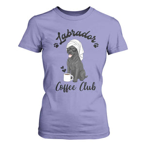 Labrador Coffee Club T Shirt For Women Funny Dog Lover Gift TS12 Violet Print Your Wear