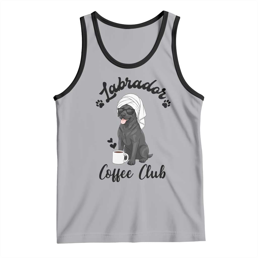 Labrador Coffee Club Tank Top Funny Dog Lover Gift TS12 Athletic Heather Black Print Your Wear