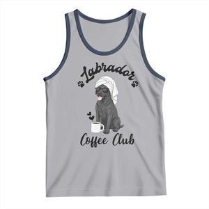Labrador Coffee Club Tank Top Funny Dog Lover Gift TS12 Athletic Heather Navy Print Your Wear