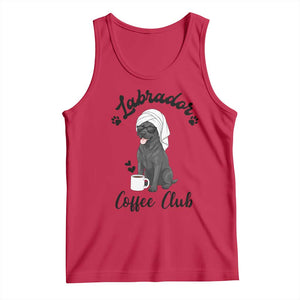 Labrador Coffee Club Tank Top Funny Dog Lover Gift TS12 Red Print Your Wear