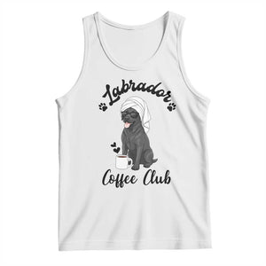Labrador Coffee Club Tank Top Funny Dog Lover Gift TS12 White Print Your Wear