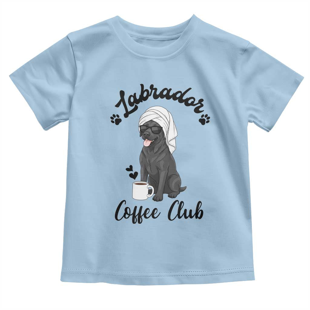 Labrador Coffee Club Toddler T Shirt Funny Dog Lover Gift TS12 Light Blue Print Your Wear