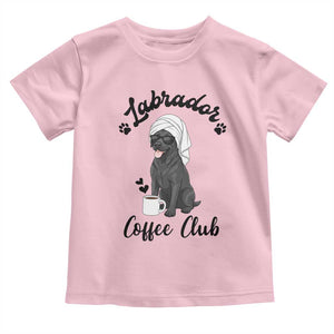 Labrador Coffee Club Toddler T Shirt Funny Dog Lover Gift TS12 Light Pink Print Your Wear