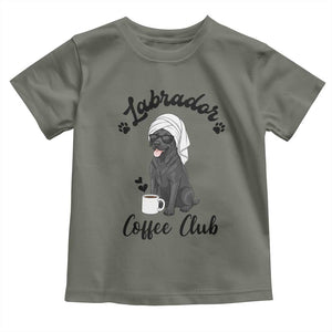 Labrador Coffee Club Toddler T Shirt Funny Dog Lover Gift TS12 Military Green Print Your Wear