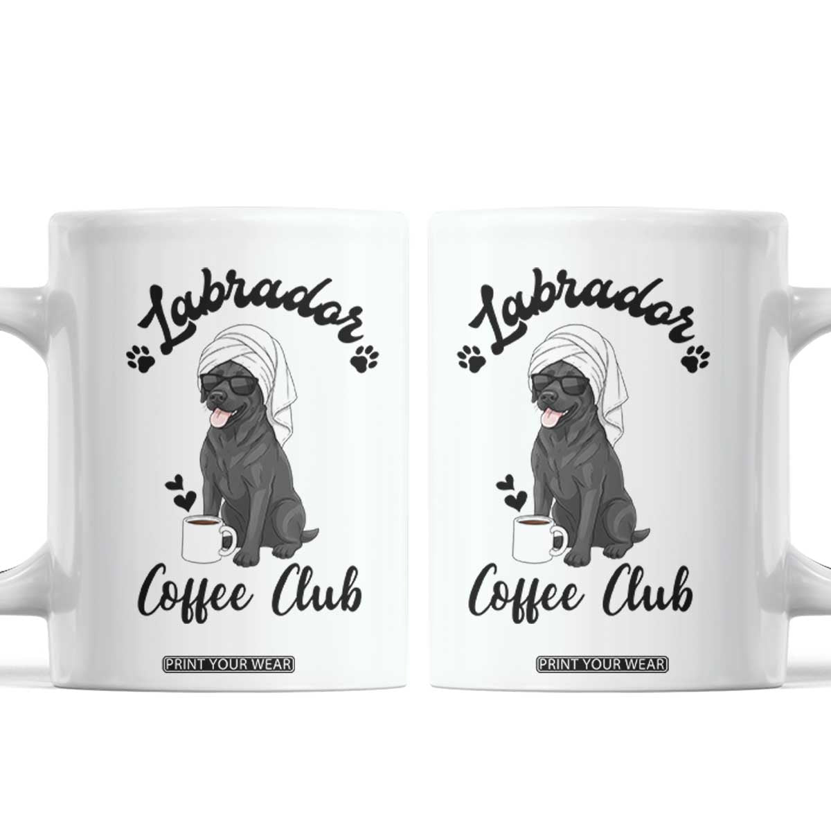 Labrador Coffee Club Coffee Mug Funny Dog Lover Gift TS12 White Print Your Wear