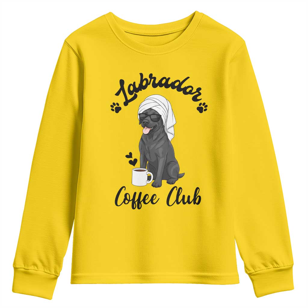 Labrador Coffee Club Youth Sweatshirt Funny Dog Lover Gift TS12 Daisy Print Your Wear