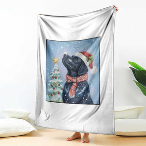 Cute Black Lab Christmas Throw Blanket Holiday Dog Lover Gift Idea TS12 Print Your Wear