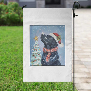 Cute Black Lab Christmas Garden Flag Holiday Dog Lover Gift Idea TS12 Print Your Wear