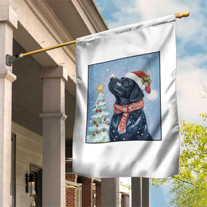 Cute Black Lab Christmas Garden Flag Holiday Dog Lover Gift Idea TS12 Print Your Wear