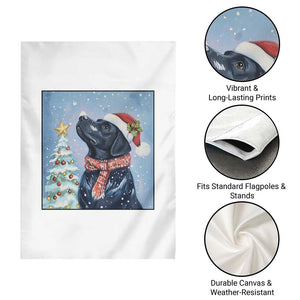 Cute Black Lab Christmas Garden Flag Holiday Dog Lover Gift Idea TS12 Print Your Wear