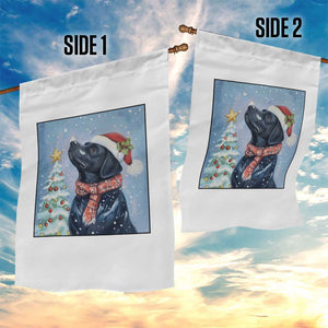 Cute Black Lab Christmas Garden Flag Holiday Dog Lover Gift Idea TS12 Print Your Wear