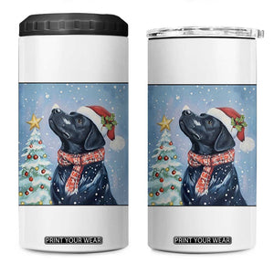 Cute Black Lab Christmas 4 in 1 Can Cooler Tumbler Holiday Dog Lover Gift Idea TS12 One Size: 16 oz White Print Your Wear