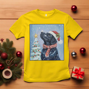 Cute Black Lab Christmas T Shirt Holiday Dog Lover Gift Idea TS12 Daisy Print Your Wear
