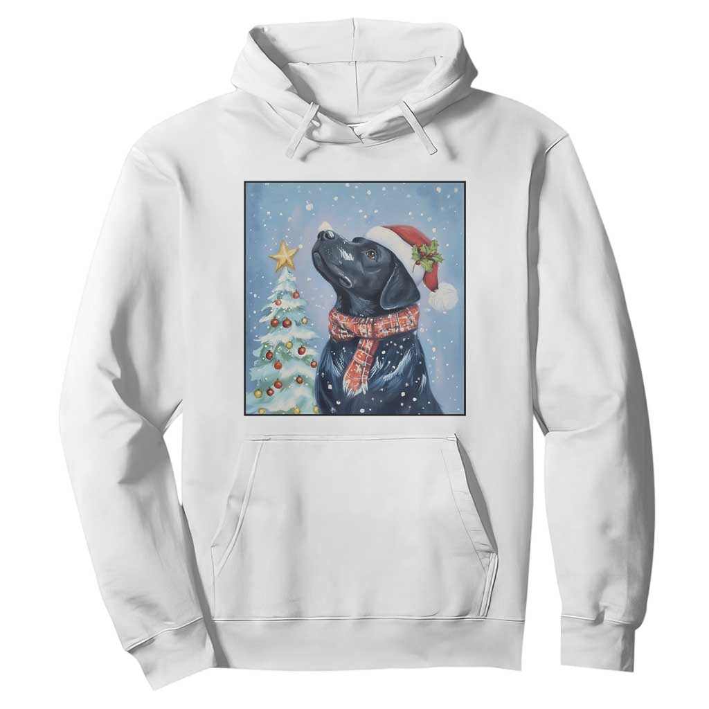 Cute Black Lab Christmas Hoodie Holiday Dog Lover Gift Idea TS12 White Print Your Wear
