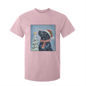 Cute Black Lab Christmas T Shirt For Kid Holiday Dog Lover Gift Idea TS12 Light Pink Print Your Wear